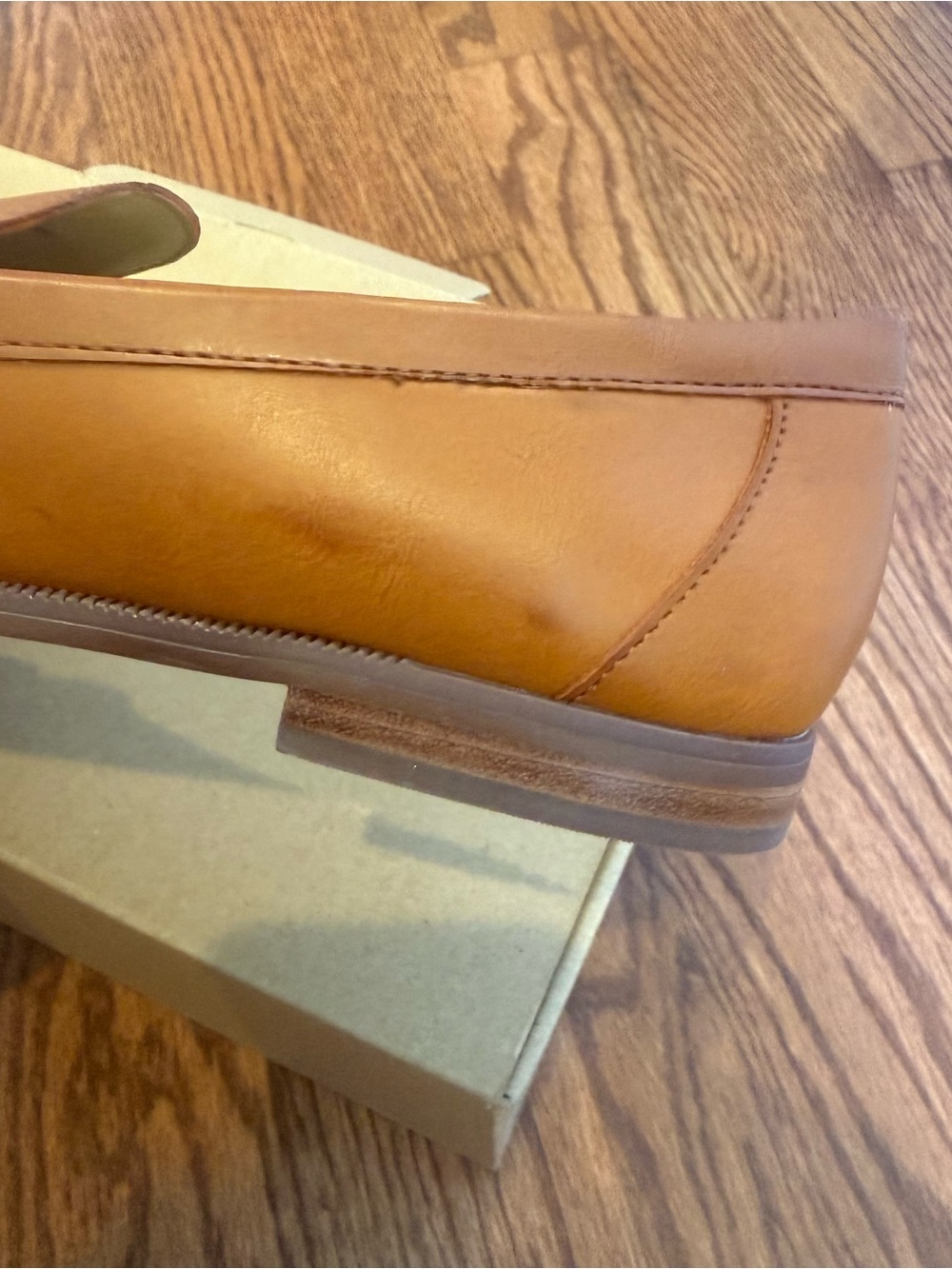 J.Crew Leather Penny Loafers Size 9 Warm Chai Brown Classic Slip On NWT - Picture 7 of 9